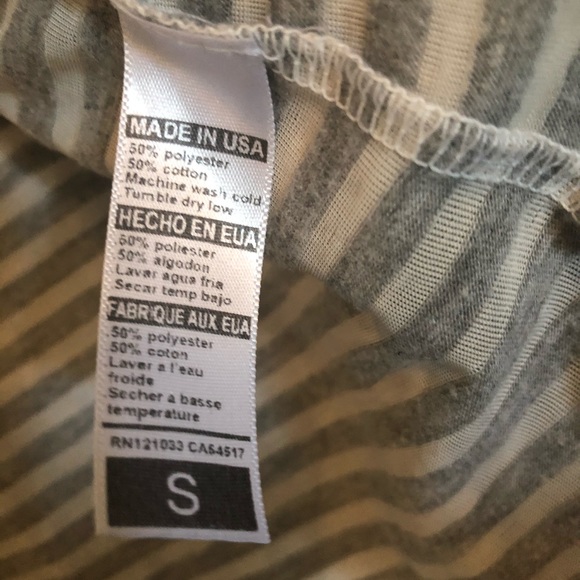 Fluxus Gray Stripe Hooded Cardigan Small - Picture 4 of 5